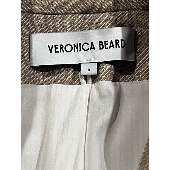 Veronica Beard Women's Blazer Linen Blend Size‎ 8 Tan - Picture 6 of 8